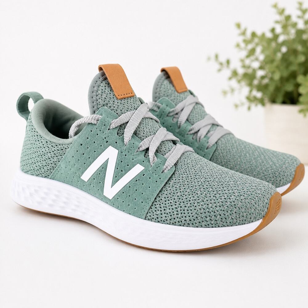 New Balance Fresh Foam Sport V1 Sage Green Running Shoes Womens 7.5 EUC